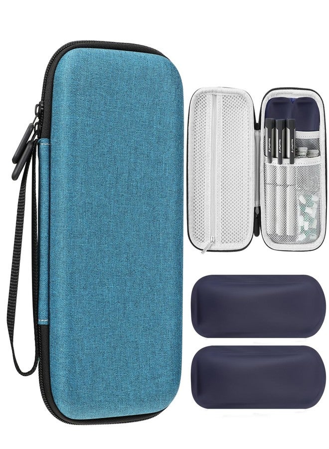 Yeasing Diabetic Travel Organizer Portable Insulin Cooler Bag with 2 Ice Packs, Big Insulation Medicine Kit for Daily Life Trips - Image 1